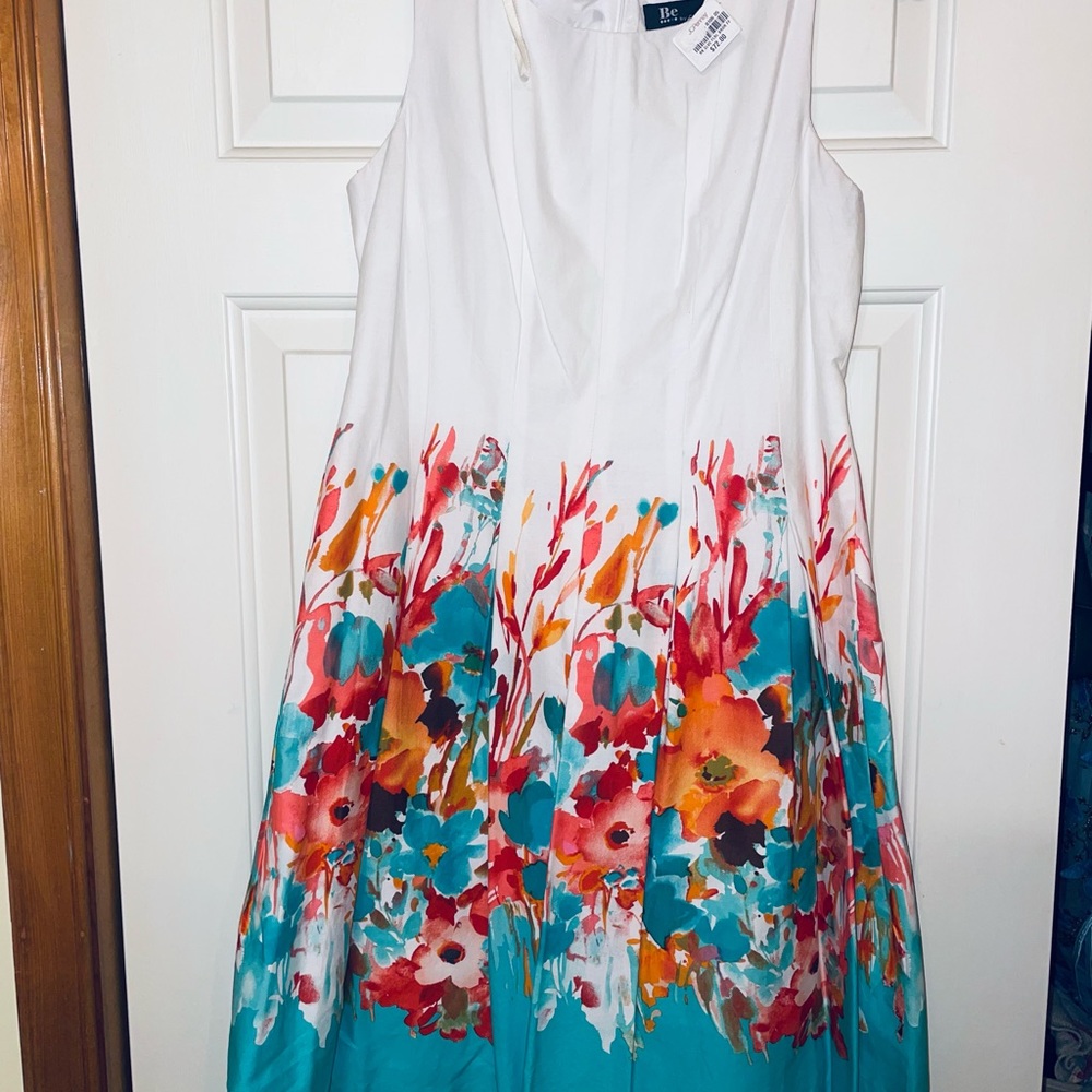 Brand new white swooping neckline